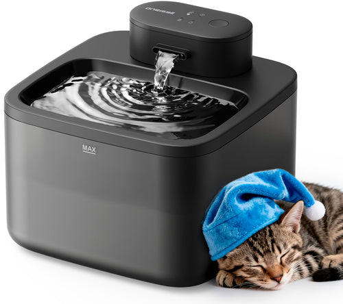 oneisall Wireless Cat Water Fountain: 74oz/2.2L Cordless Pet Water Fountains, 20dB Ultra-Quiet Integrated SilentFlow™ Pump Battery Operated for Cats Indoor, Easy to Clean Automatic Cat Water Dispenser