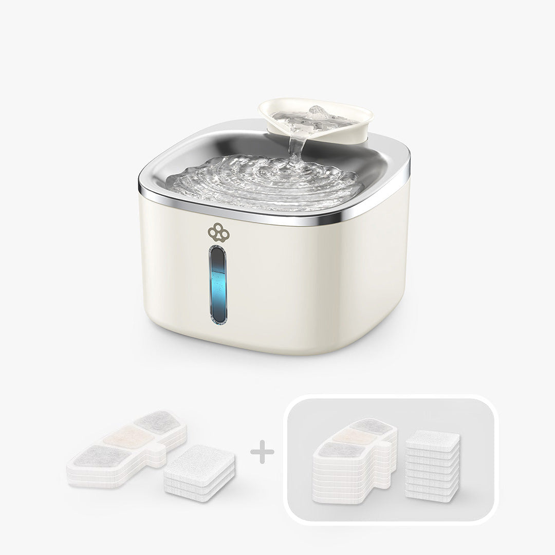 Oneisall 3.5L Corded White Pet Water Fountain with 3PCS Filters