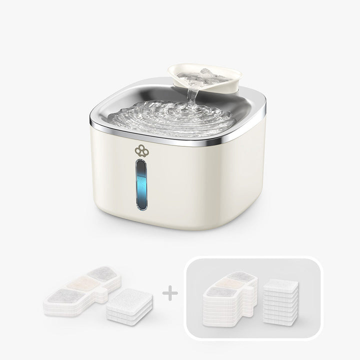Oneisall 3.5L Corded White Pet Water Fountain with 3PCS Filters
