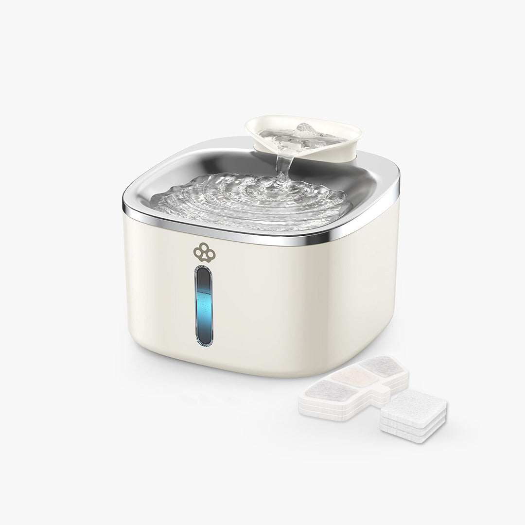 Oneisall 3.5L Corded White Pet Water Fountain with 3PCS Filters