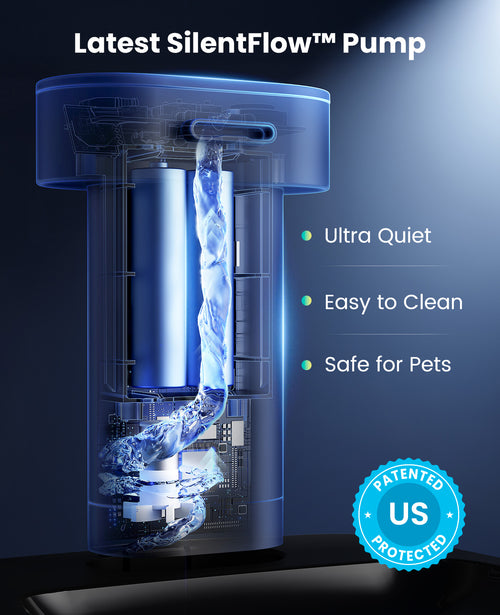 oneisall Wireless Cat Water Fountain: 74oz/2.2L Cordless Pet Water Fountains, 20dB Ultra-Quiet Integrated SilentFlow™ Pump Battery Operated for Cats Indoor, Easy to Clean Automatic Cat Water Dispenser