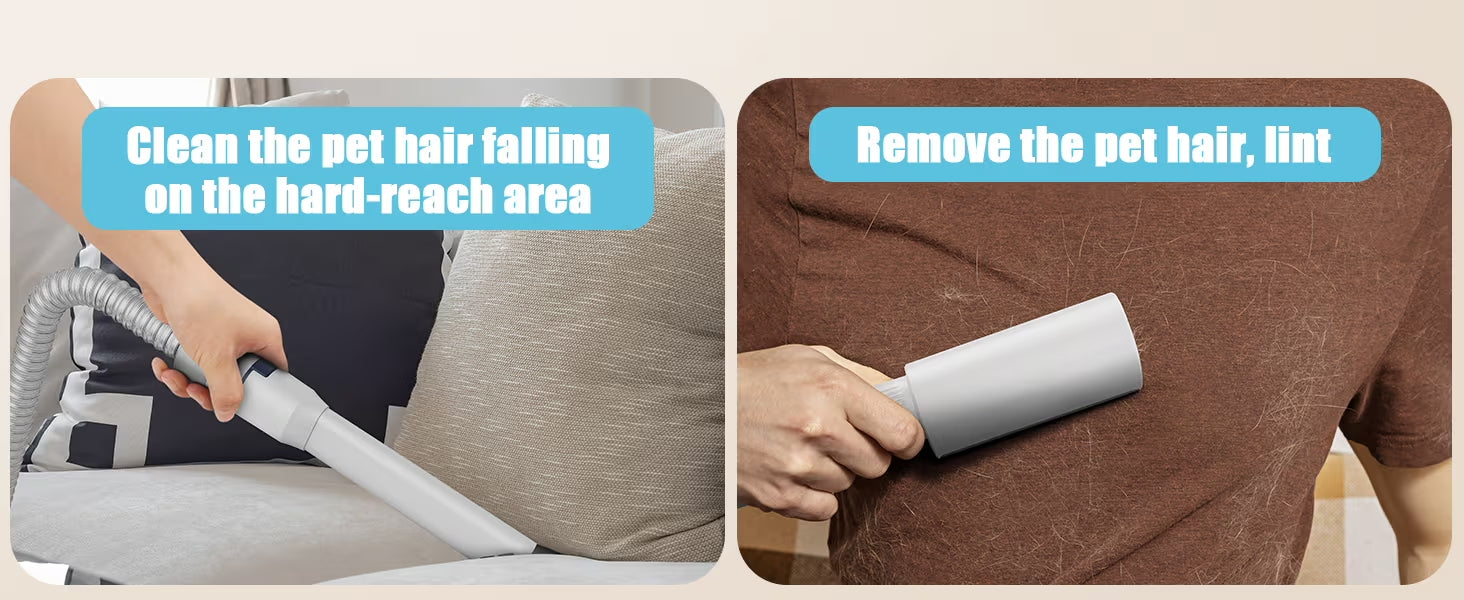 clean the pet hair falling on the hard-reach are