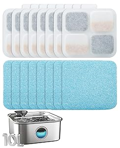 10L Pet Water Fountain 8PCS Carbon Filters Replacement