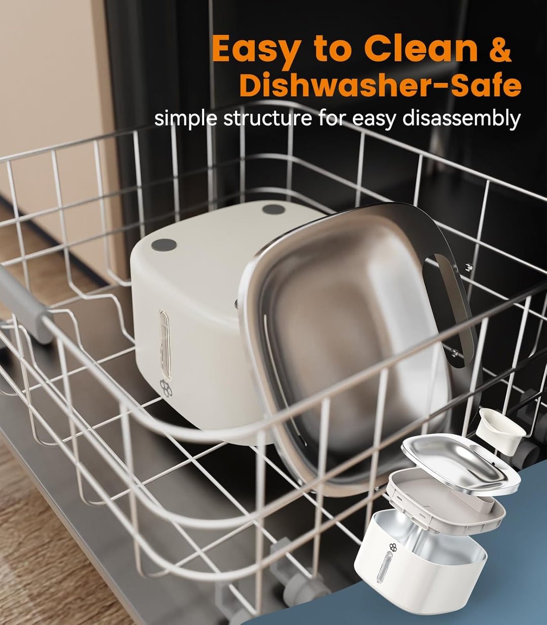 Oneisall 3.5L Corded White Pet Water Fountain with 3PCS Filters