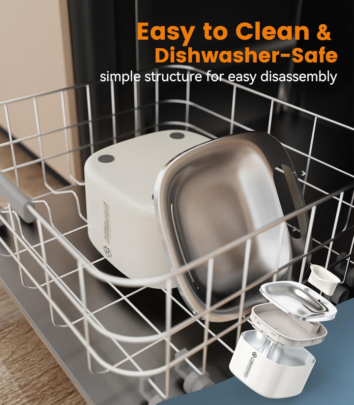 Oneisall 3.5L Corded White Pet Water Fountain with 3PCS Filters