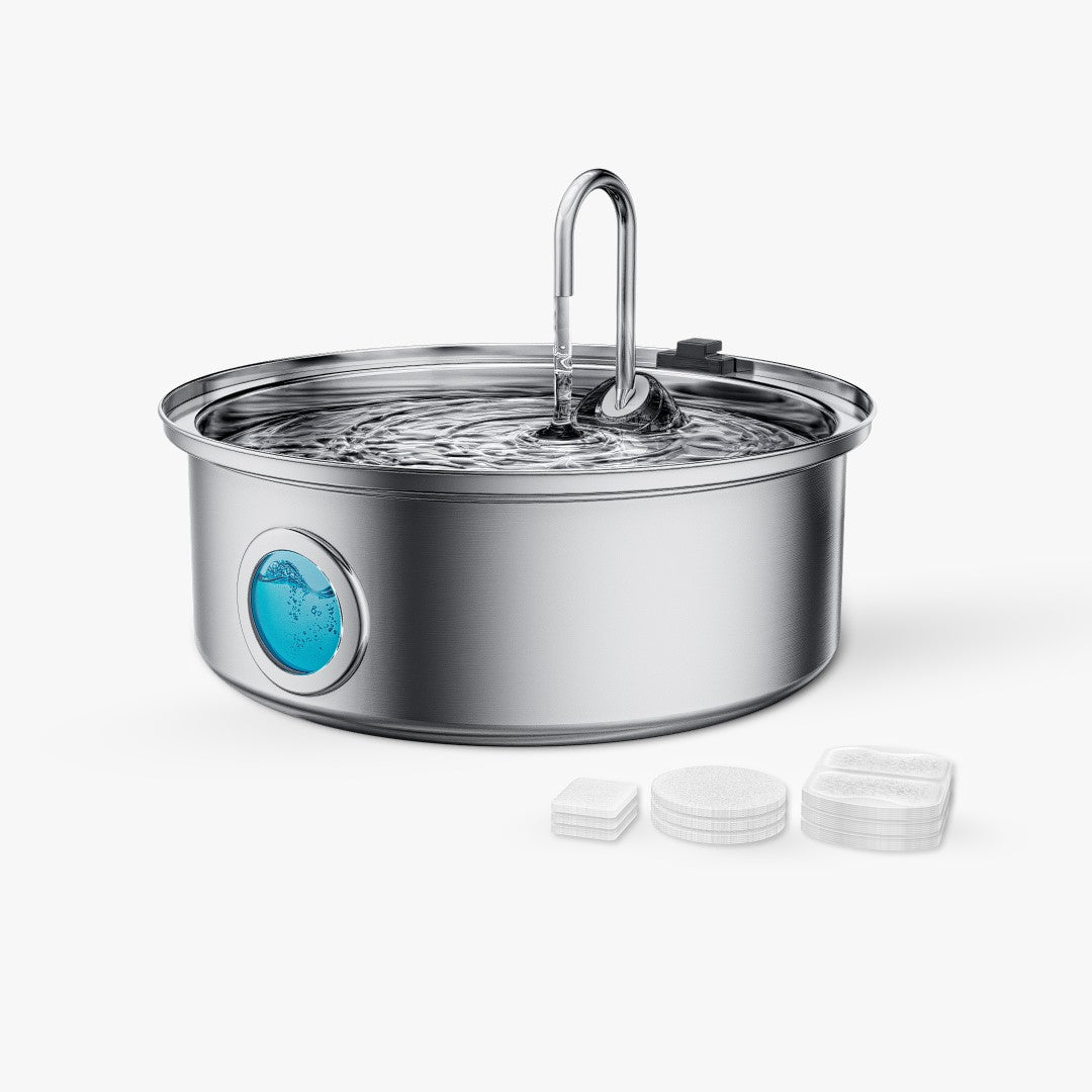 thumbnail image 2 of Oneisall Automatic Dog Water Dispenser - 7L Stainless Steel Pet Fountain With Filtration 2 of 5