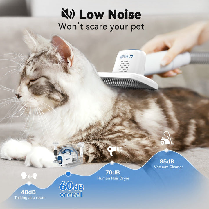 oneisall cozy c1 8 in 1 pet grooming vacuum dryer kit