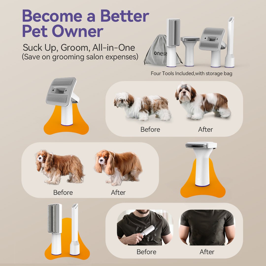 Oneisall LM5 4-in-1 Pet Grooming Vacuum Kit