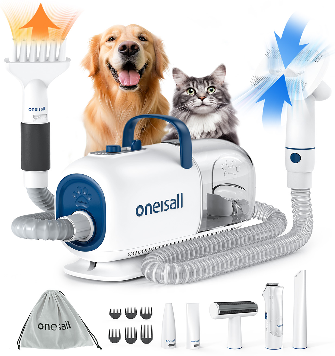 Unveiling the Distinct Advantages of the Cozy C1---Oneisall Dog Grooming Vacuum Kit over Conventional Blow Dryers