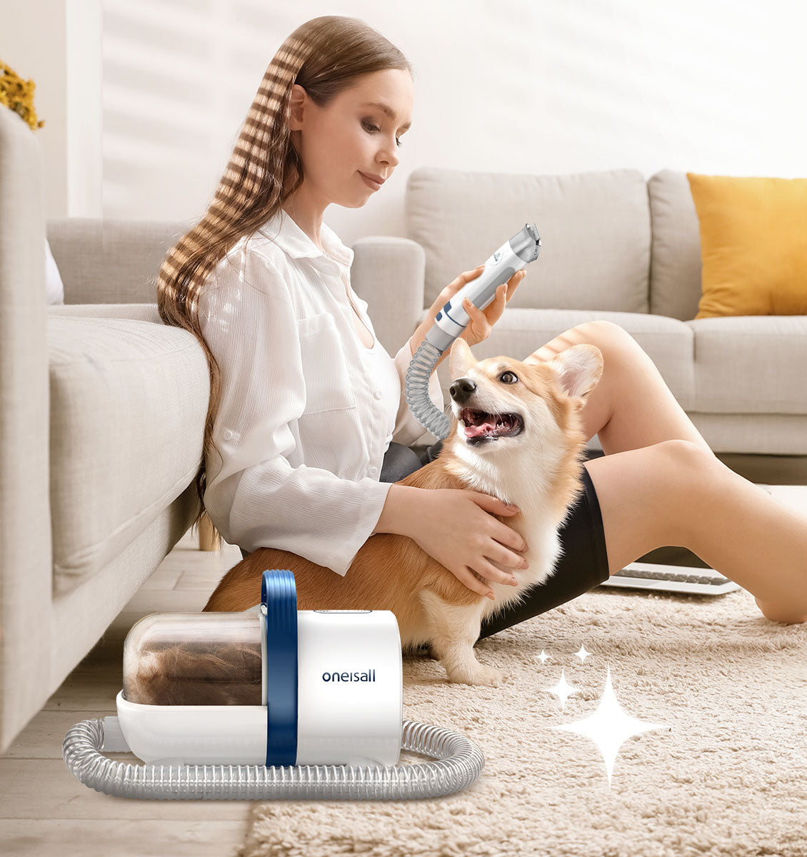 Keep Your Pets Looking Great with the Oneisall Professional Grooming Trimmer and Vacuum