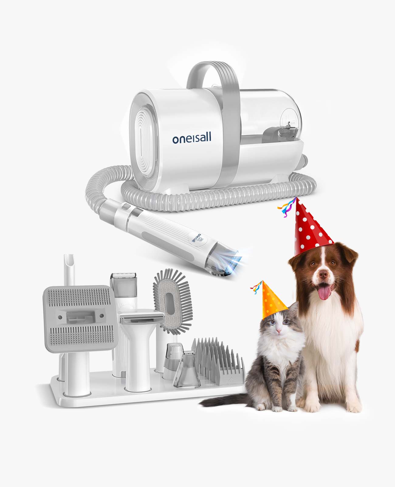 
                  
                    Oneisall Pet Groom ing Kit &amp; Vakuum-Absaugung 99% Tierhaar mit Haustier-Pflege-Tools für dickes und dünnes Haustier haar-7 Stück
                  
                