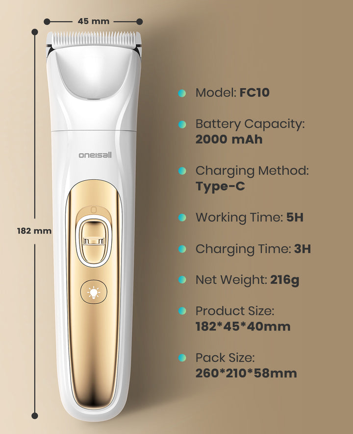 Oneisall FC10 4-in-1 Cordless Multi-Functional Pet Clippers