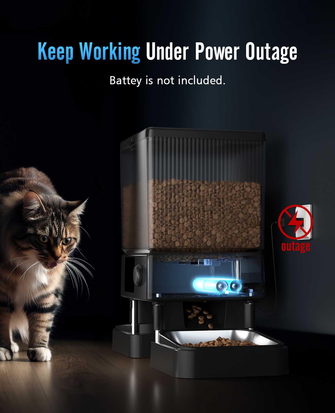 
                  
                    Oneisall Automatischer Katzenfutterspender mit 5G Wi-Fi, automatische Katzenfutterautomaten für 2 Katzen, 20 Tassen zeitgesteuerter Trockenfutterspender mit APP-Steuerung
                  
                