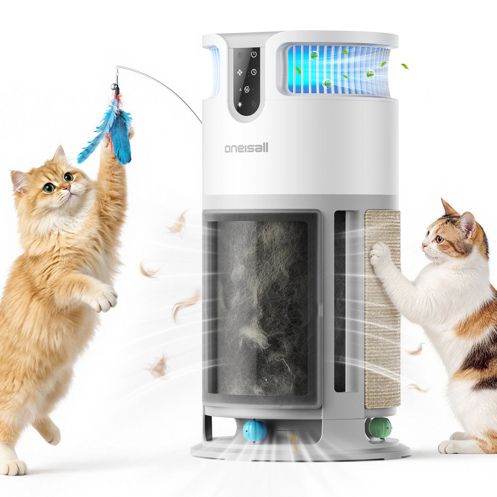 Pet Air Purifier for Homes with Pets – 360° Airflow, Removes Hair