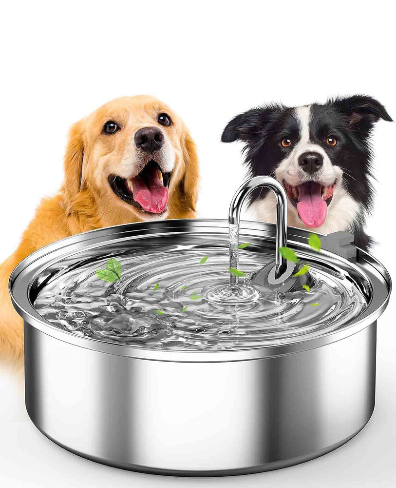 
                  
                    Fontana d'acqua per cani Oneisall per cani di grossa taglia, fontana per cani in acciaio inossidabile da 7L / 230 once / 1,8 G super silenziosa con tripla filtrazione e pompa sicura intelligente
                  
                