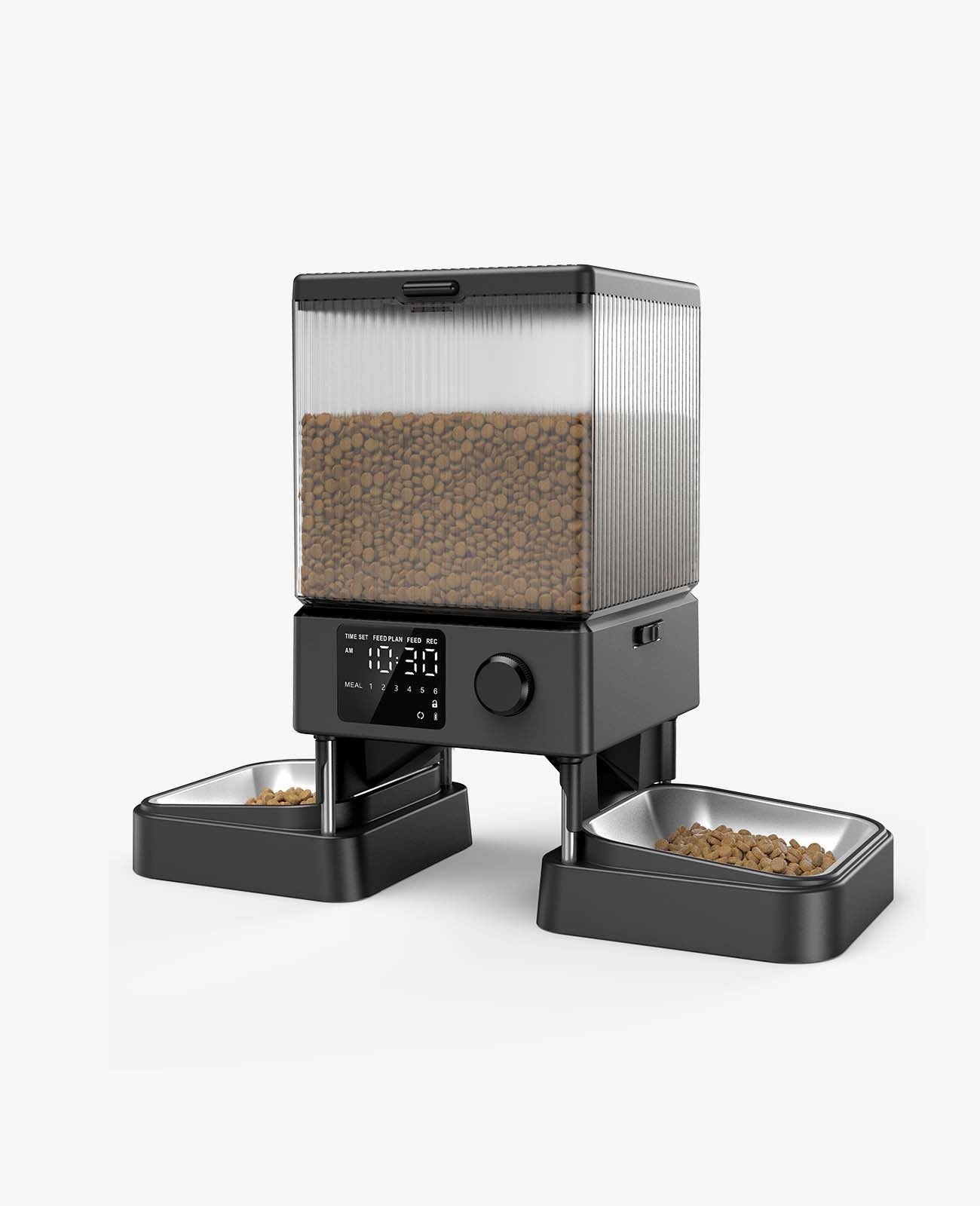 Oneisall Distributeur automatique de nourriture pour chat pour 2 chats, 20 tasses Mangeoires automatiques pour chat pour petits animaux domestiques à l'intérieur, distributeur de nourriture pour chat chronométré pour la nourriture sèche