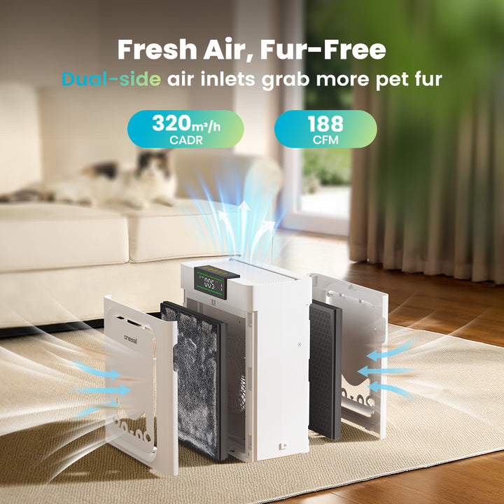 Oneisall  Air Purifiers for Home Pets with Double-Sided Inlet