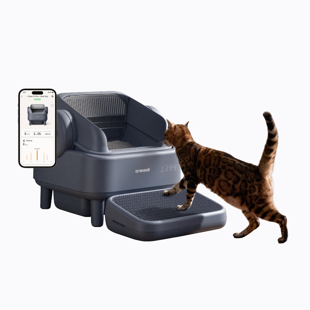 Oneisall Ease S1 Self-Cleaning Litter Box with Cat Litter Step