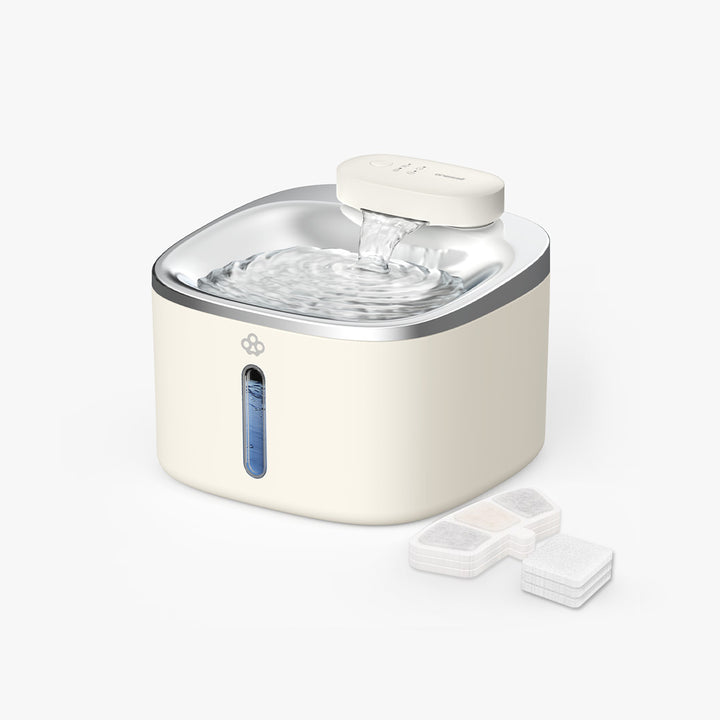 Oneisall 3.5L Cordless Stainless Steel Pet Water Fountain with 3PCS Filters