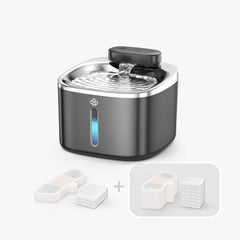 Oneisall 3.5L Cordless Stainless Steel Pet Water Fountain with 3PCS Filters