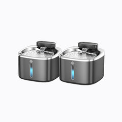 Oneisall 3.5L Cordless Pet Water Fountain – Black & White Couple Set