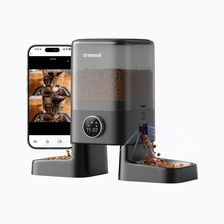 Oneisall H1-C 5L Automatic Cat Feeders with Camera for Two Cats-APP Control