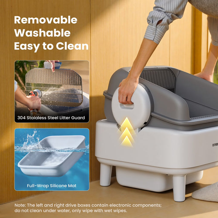 Oneisall Ease S1 Self-Cleaning Litter Box White