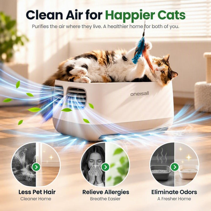 Oneisall 2-in-1 Cat Bed Air Purifier