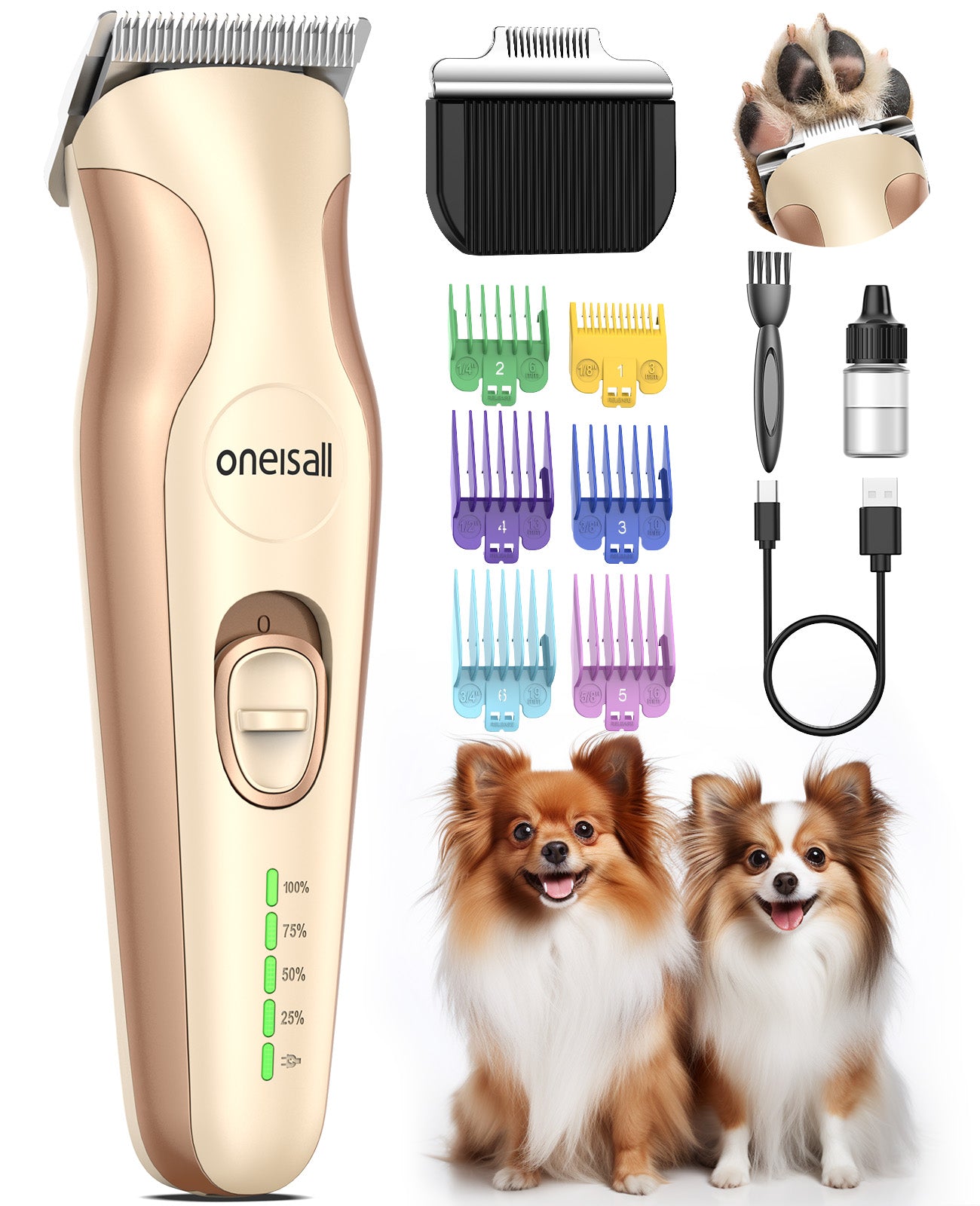 
                  
                    DTJ002 - Oneisall Dog Clippers for Dog Paw Trimmer Grooming with Double Blades
                  
                