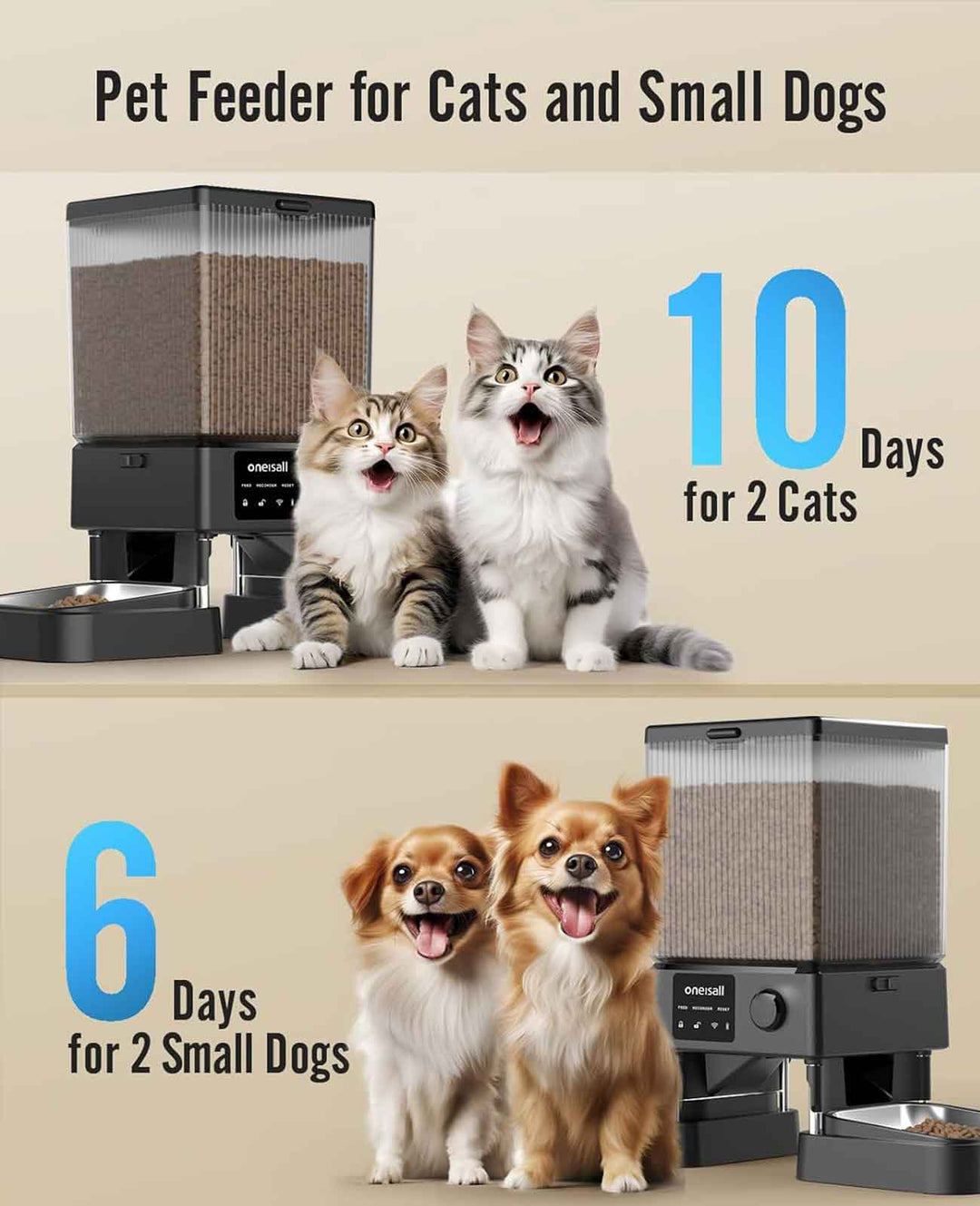 pet feeder for cats and small dogs