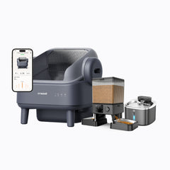 Oneisall Automatic Cat Litter Box, Feeder & Water Fountain Set