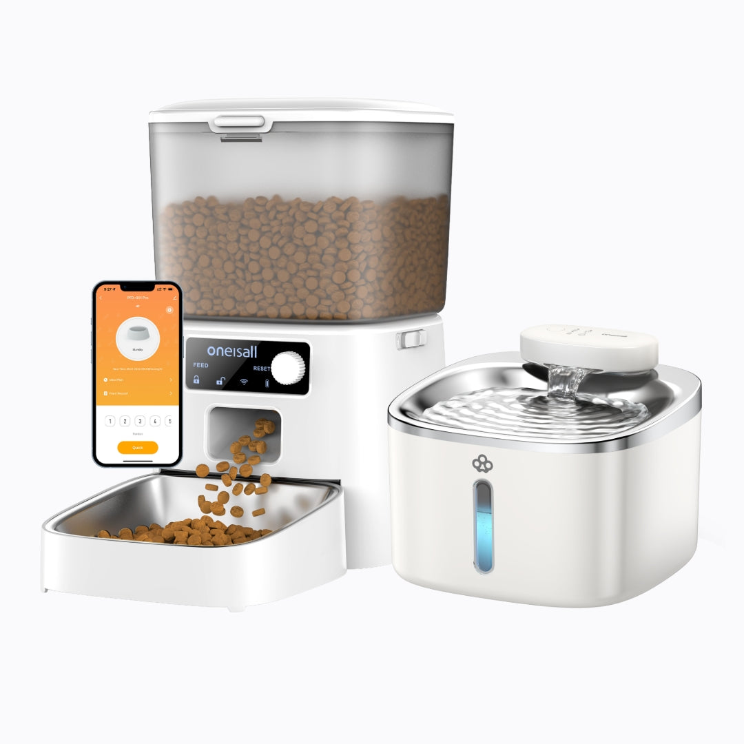 Oneisall 3.5L Automatic Cat Feeder with APP Control & 2.4G Wi-Fi