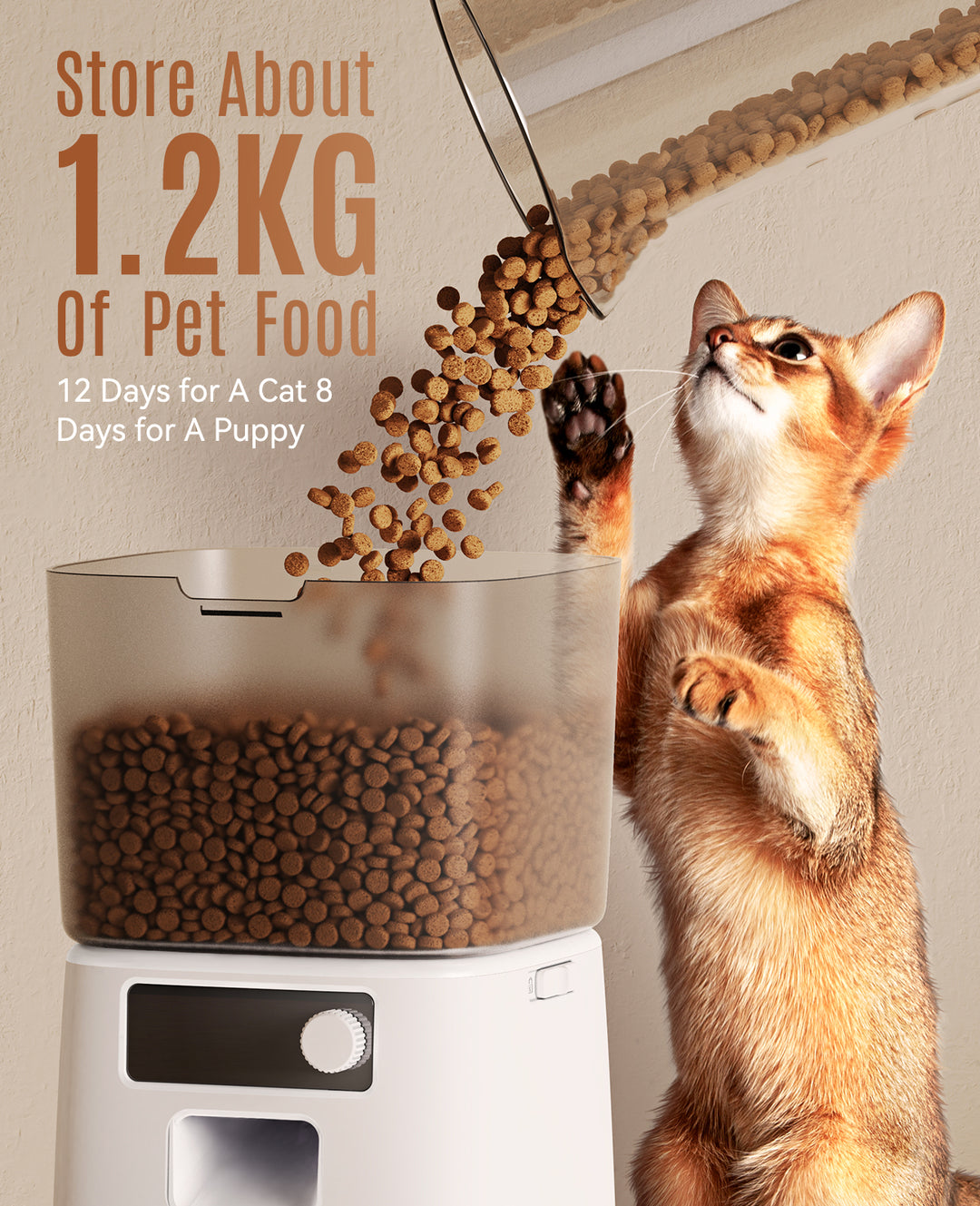 Oneisall 3.5L Cat Feeder with APP & 3.5L Cordless Water Fountain Set
