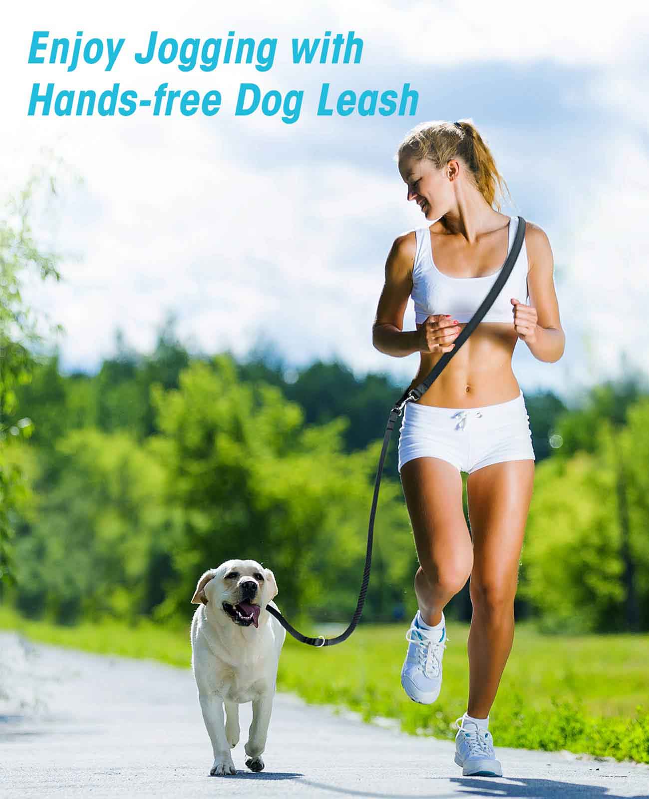
                  
                    Oneisall laisse pour chien mains libres, multifonctions, 8ft nylon double laisse pour chiot, petits et grands chiens
                  
                