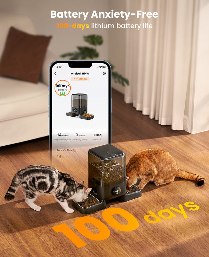 5L Automatic Cat Feeders with APP Control for Two Cats