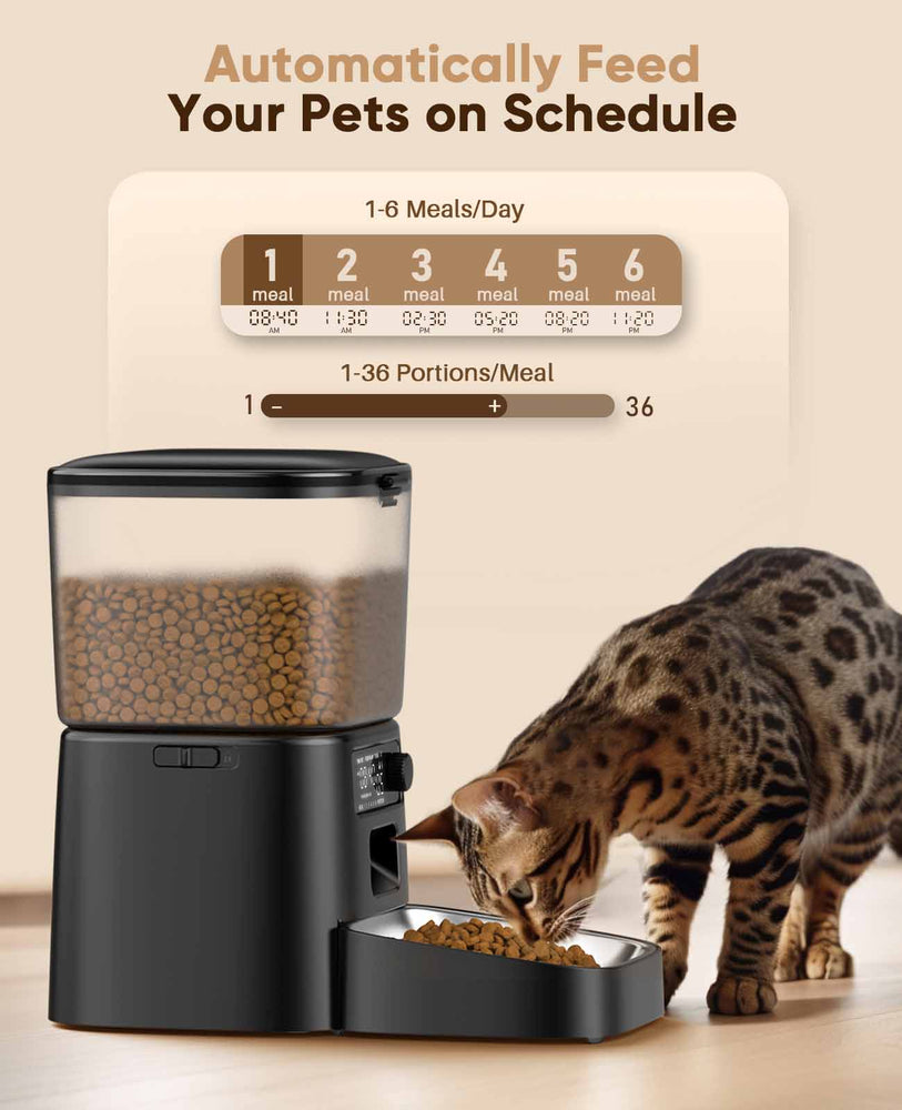 
                  
                    Oneisall Automatischer Zifferblatt Katzenfutter spender, 12 Tassen Automatische Haustier zufuhr für Katzen und kleine Hunde Indoor, Trocken futter spender mit Timer
                  
                