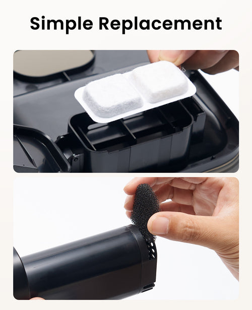 Oneisall 2.2L/3.2L Cat Water Fountain 4 Pcs Carbon Filters Replacement