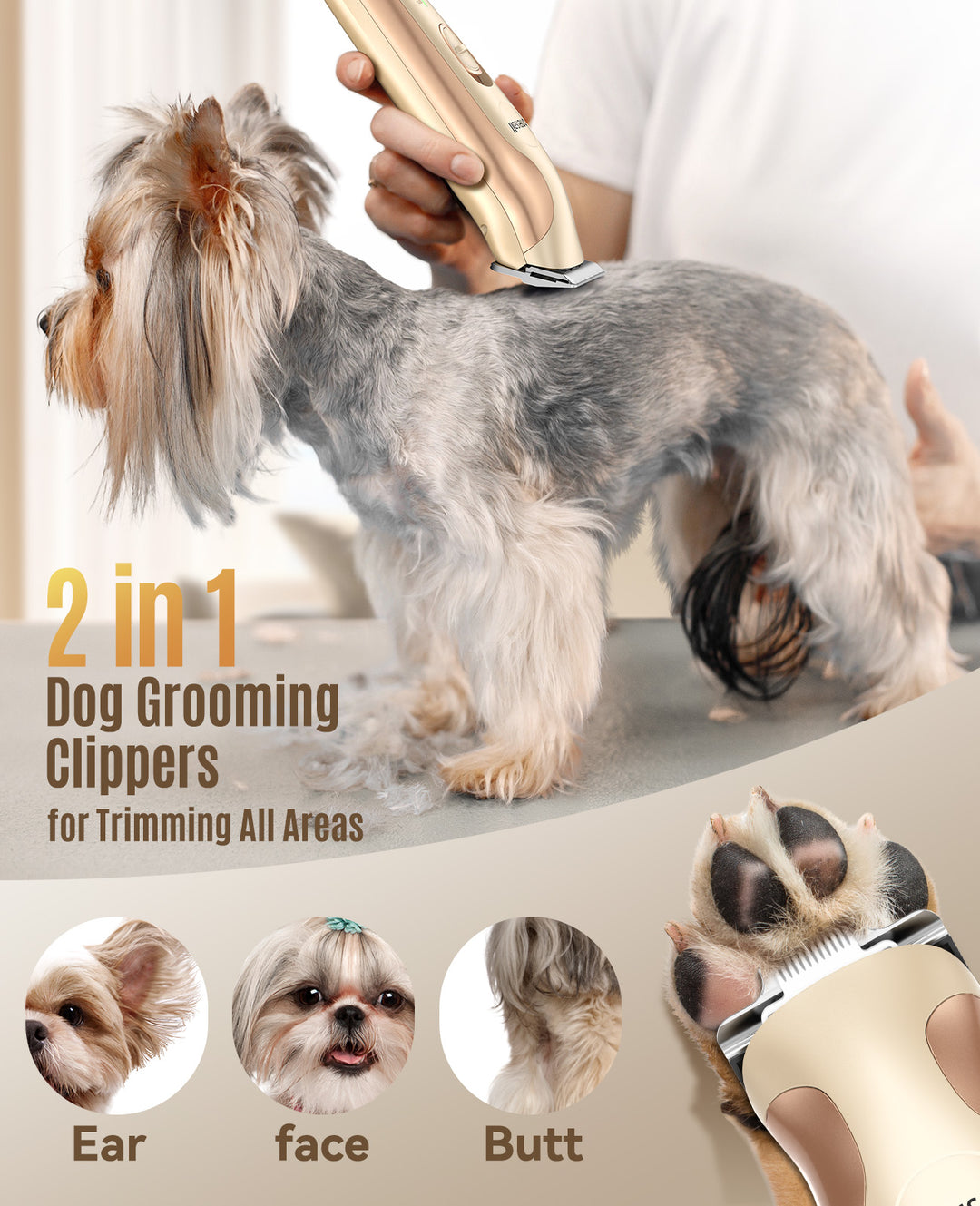 dog grooming clipper for trimming all areas