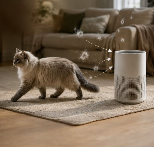 Cats ignore it. Fur never reaches the unit.