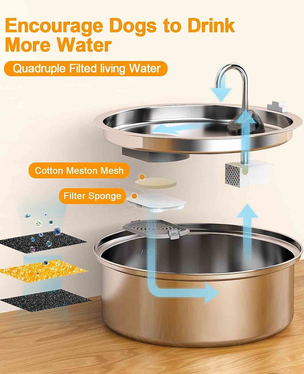 Dog water sale filter fountain