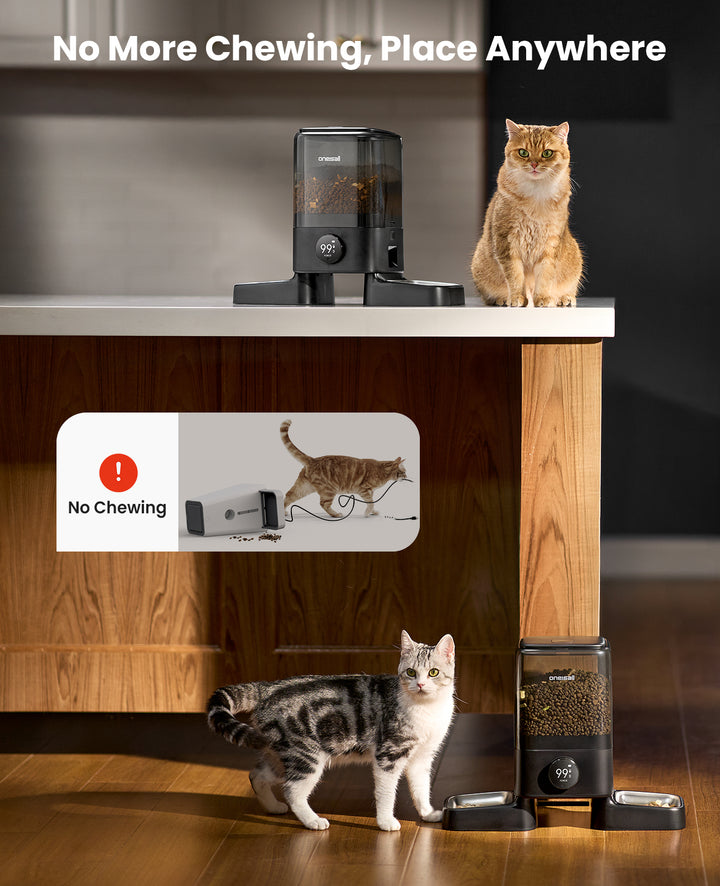 Oneisall H1 5L Automatic Cat Feeders for Two Cats