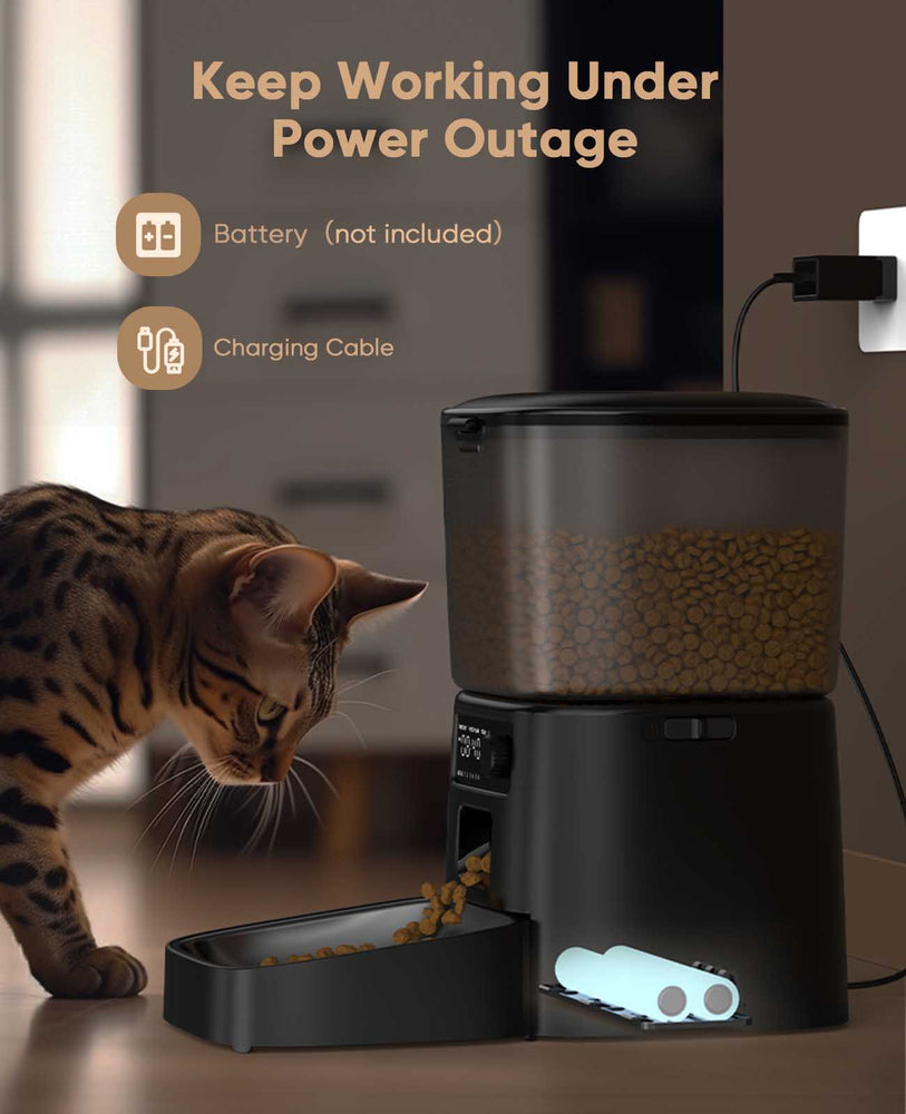 
                  
                    Erogatore automatico dell'alimento del gatto del quadrante di Oneisall, alimentatore automatico dell'animale domestico di 12 tazze per i gatti ed i piccoli cani dell'interno, dispenser del cibo secco con il temporizzatore
                  
                