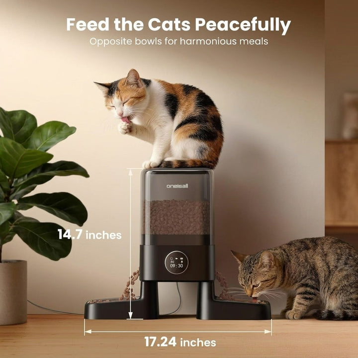 Oneisall H1-C 5L Automatic Cat Feeders with Camera for Two Cats-APP Control