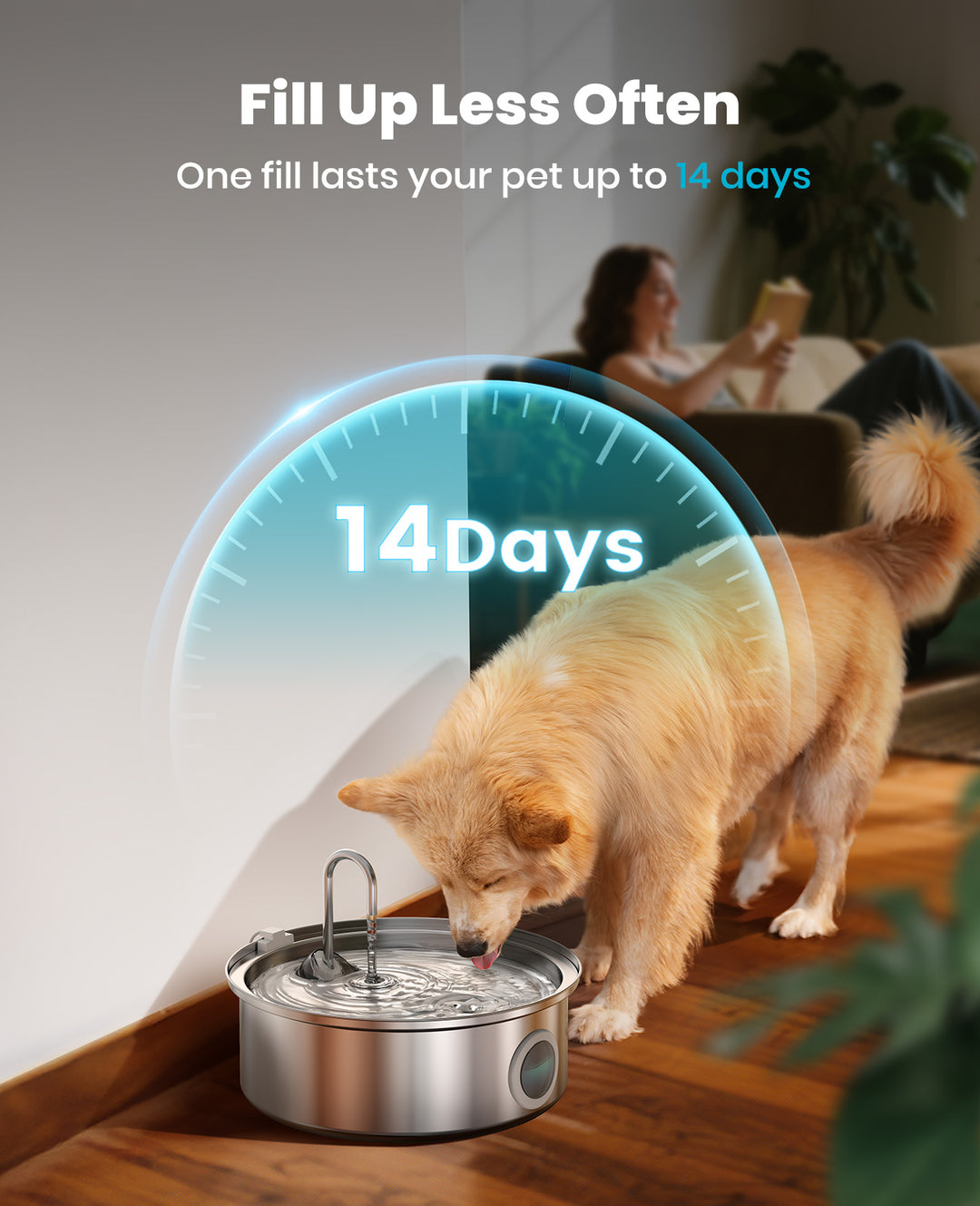 7L large pet water fountain