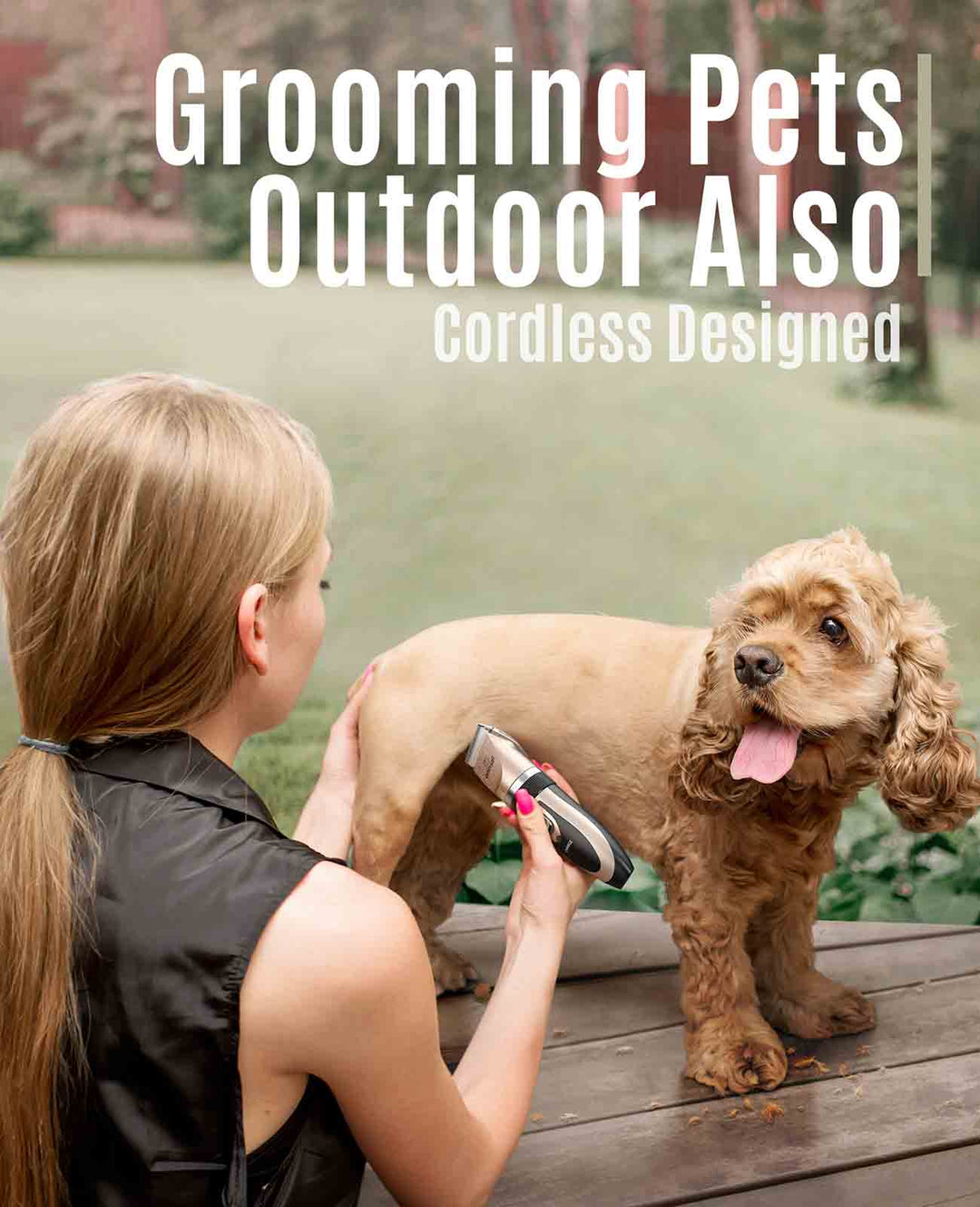 grooming pets outdoor also