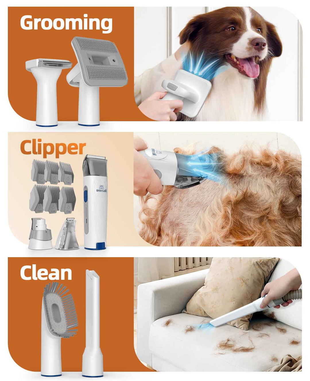 7 in 1 pet grooming kit