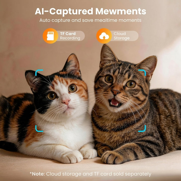 Oneisall H1-C 5L Automatic Cat Feeders with Camera for Two Cats-APP Control