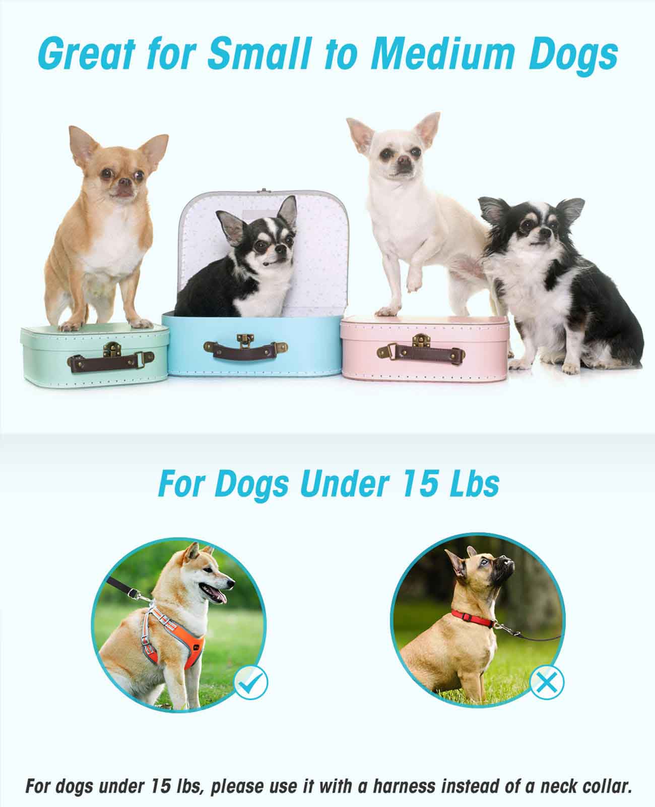 
                  
                    Oneisall freihändige Hundeleine, multifunktionale Hundetrainingsleine, 8-Fuß-Nylon-Doppelleine für Welpen, kleine und große Hunde
                  
                
