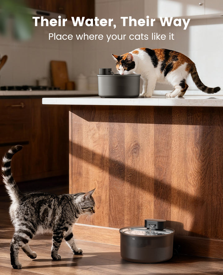 Oneisall 3.2L Cordless Cat Water Fountain