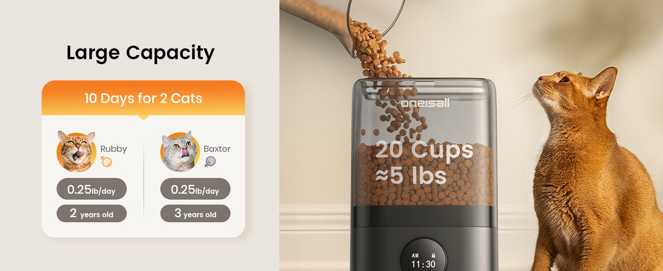 oneisall automatic cat feeder